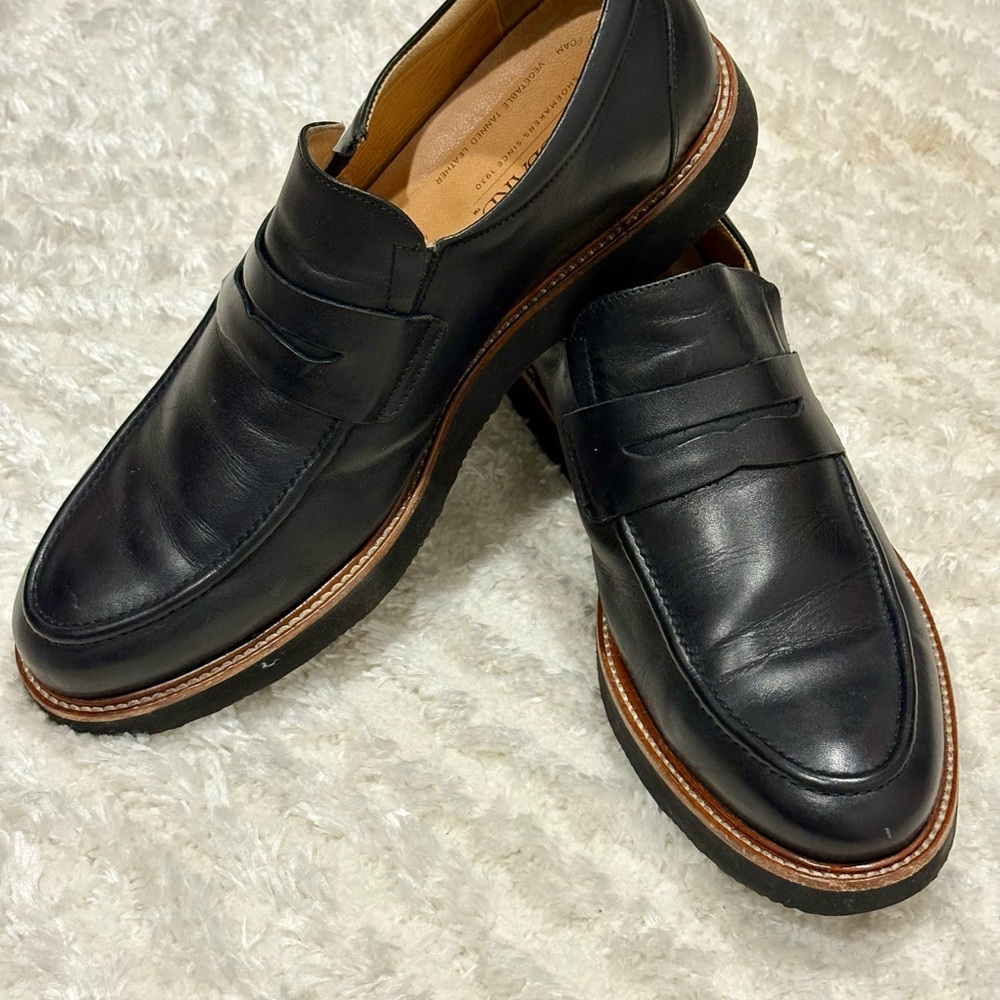 Samuel Hubbard Elegant Black Leather Men's Slip-On Loafers